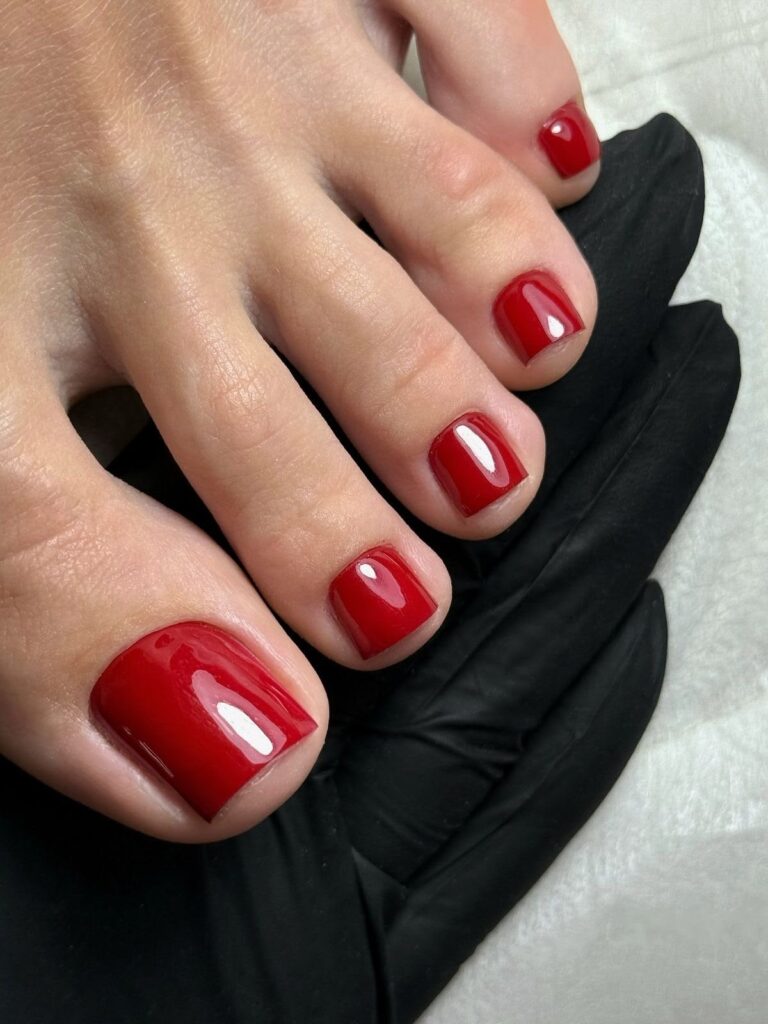pedicura roja
